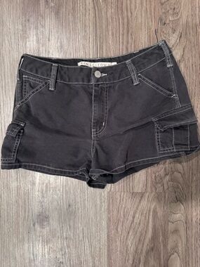 Tinseltown Black Cargo Denim Shorts